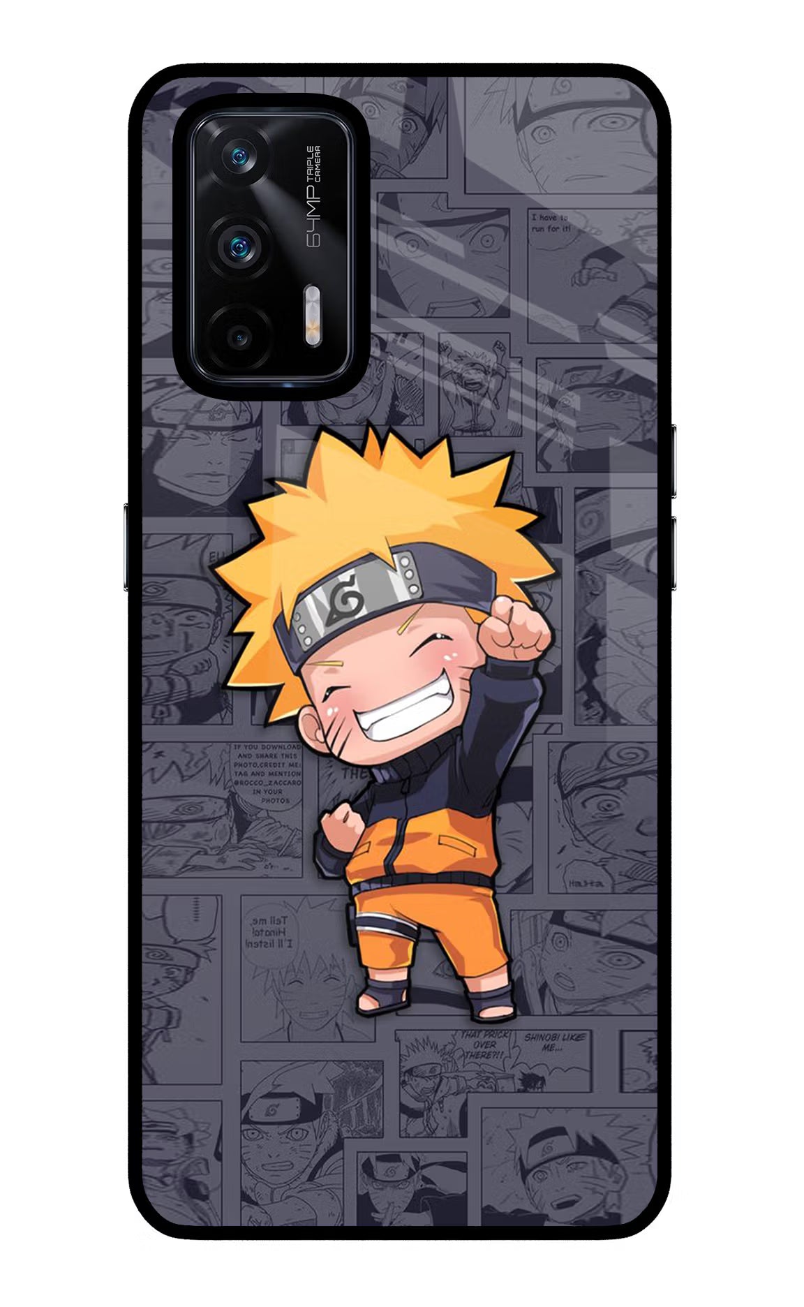 Chota Naruto Realme X7 Max Glass Case Back Cover by Casekaro