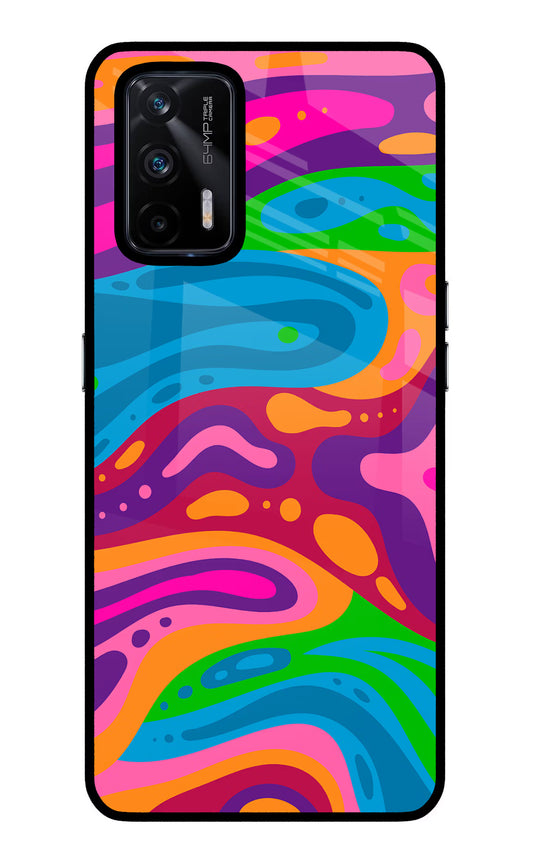 Trippy Pattern Realme X7 Max Glass Case