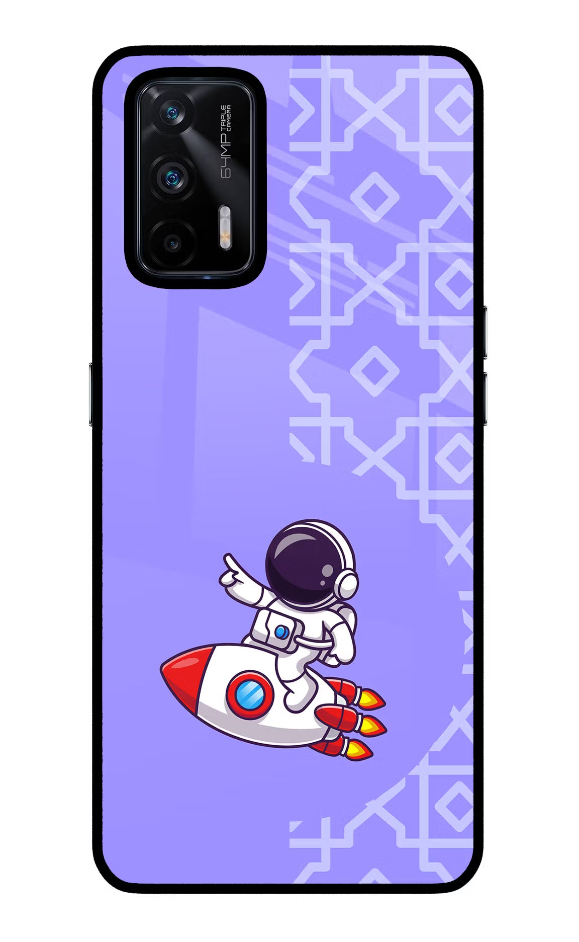 Cute Astronaut Realme X7 Max Glass Case