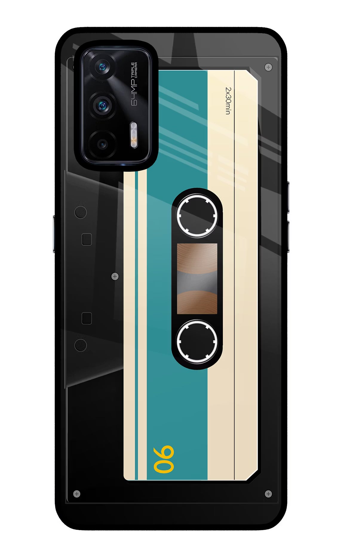 Cassette Realme X7 Max Glass Case Back Cover by Casekaro