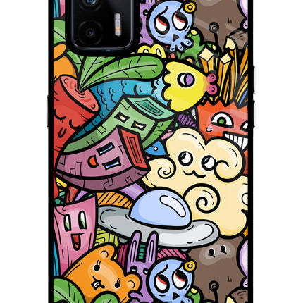 Veggie Doodle Realme X7 Max Glass Case