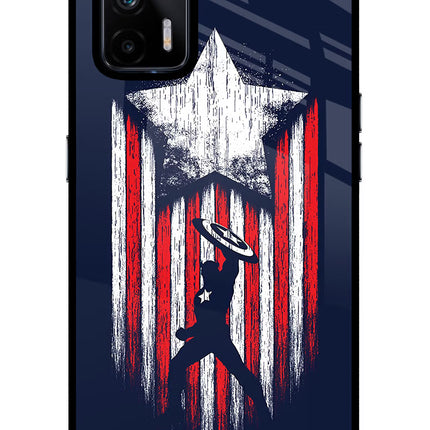 Captain America Marvel Art Realme X7 Max Glass Case