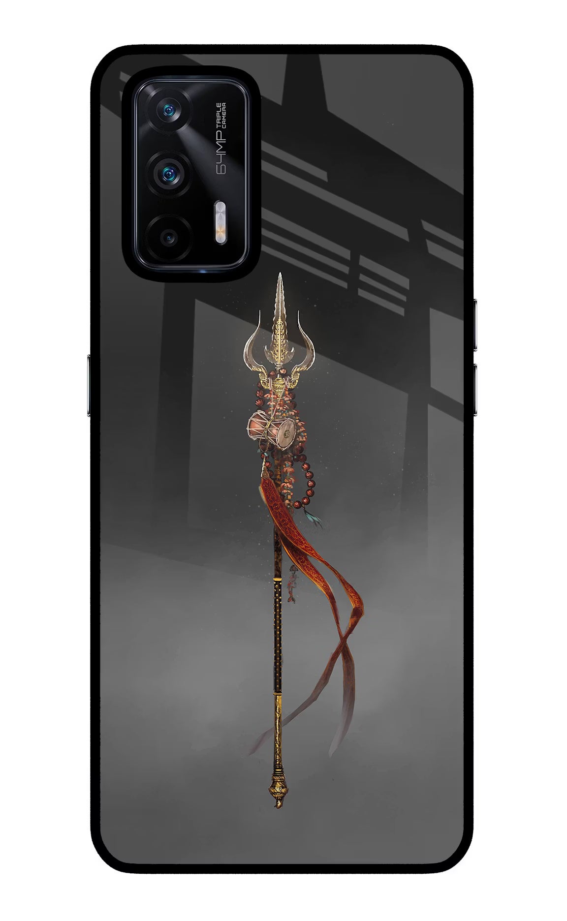 Shiv Trishul Realme X7 Max Glass Case Back Cover by Casekaro