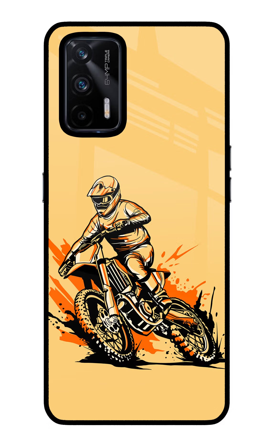 Off-Road Fury Realme X7 Max Glass Case Back Cover by Casekaro