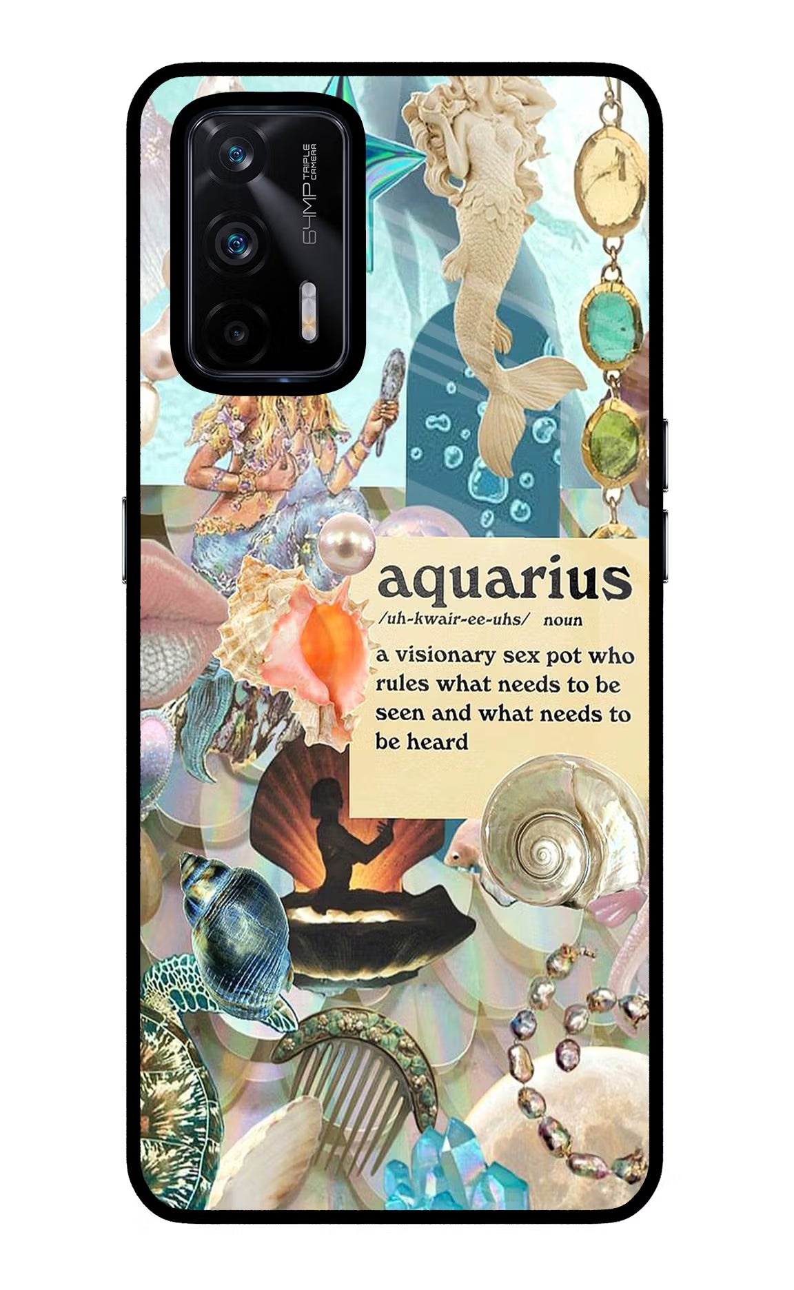 Aquarius Zodiac Realme X7 Max Glass Case