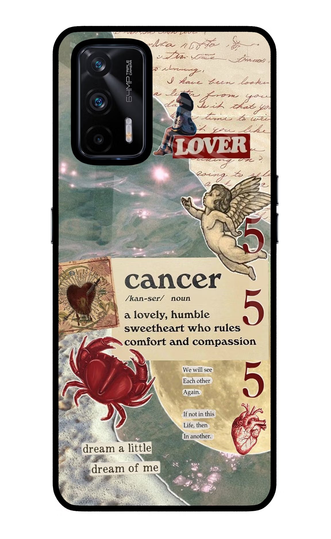 Cancer Zodiac Realme X7 Max Glass Case