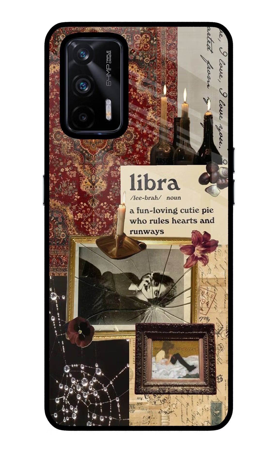 Libra Zodiac Realme X7 Max Glass Case Back Cover by Casekaro