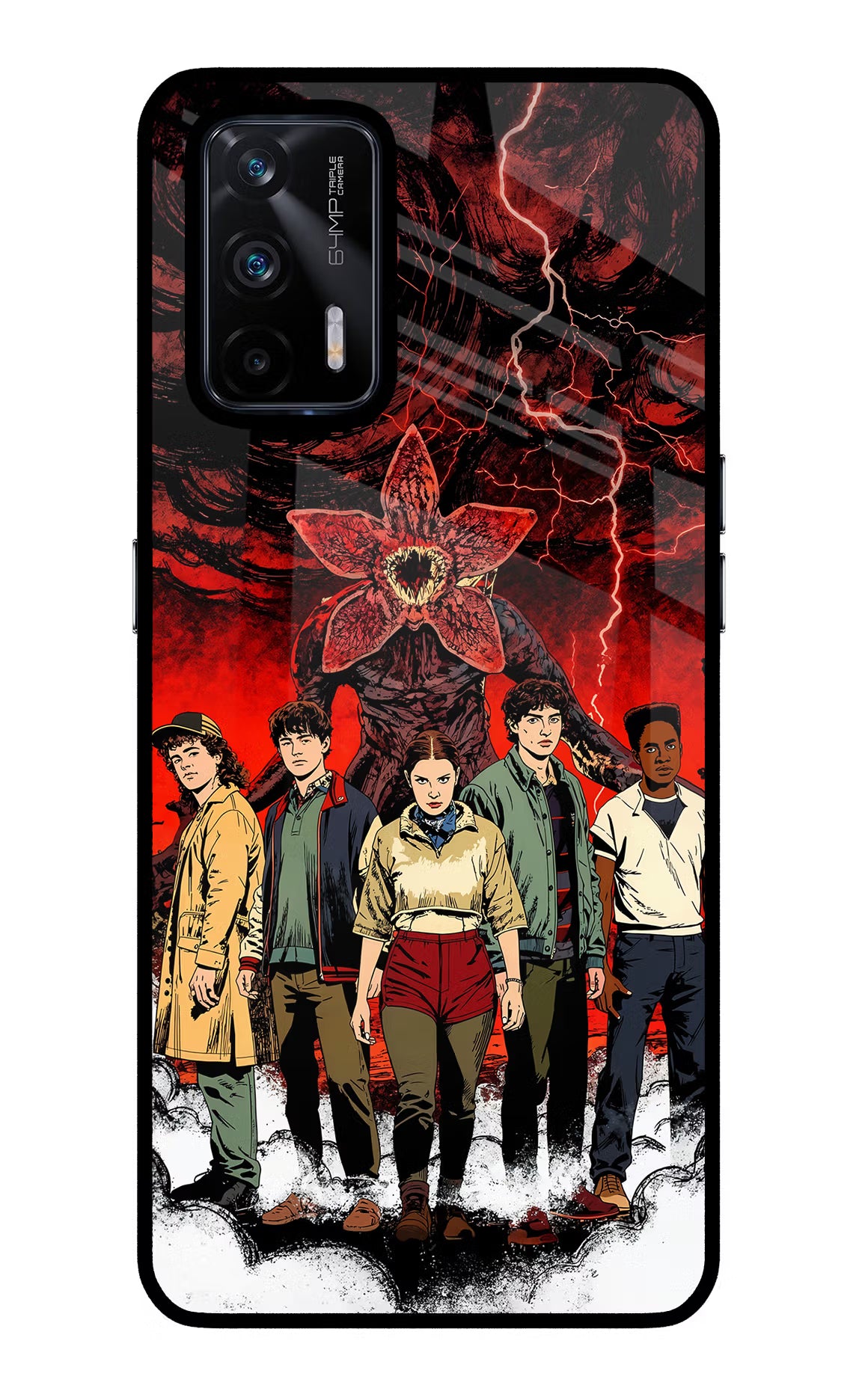 Ordinary Things Characters Realme X7 Max Glass Case Back Cover by Casekaro