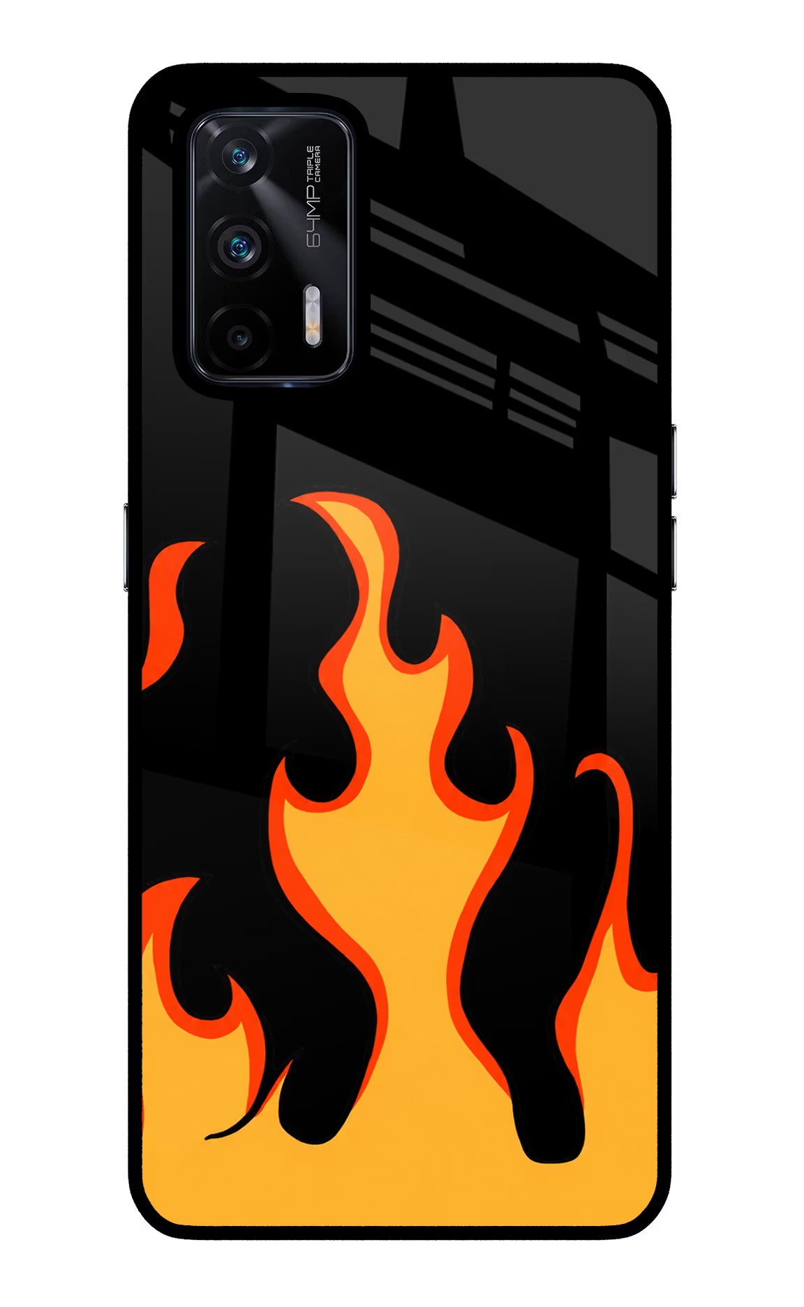 Fired Up – Black Realme X7 Max Glass Case