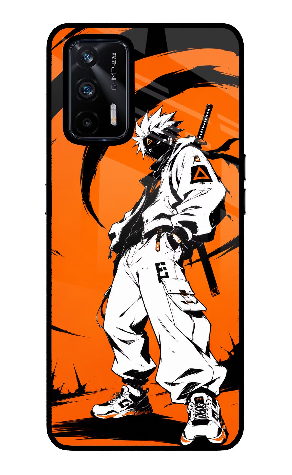 Street Samurai  Realme X7 Max Glass Case Back Cover by Casekaro