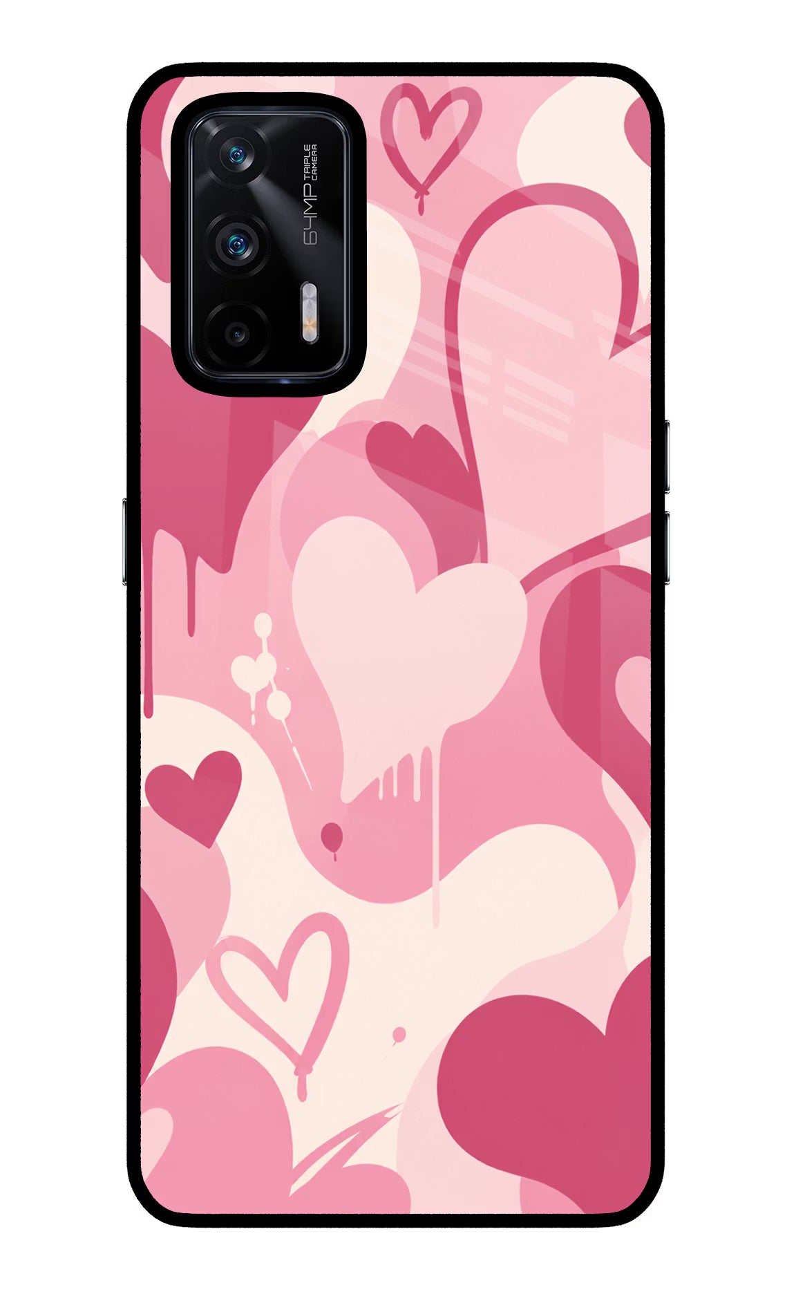 Hearty case Realme X7 Max Glass Case Back Cover by Casekaro