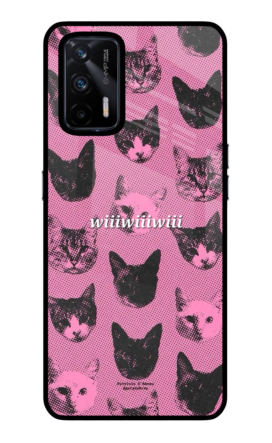 Pink Cats Realme X7 Max Glass Case