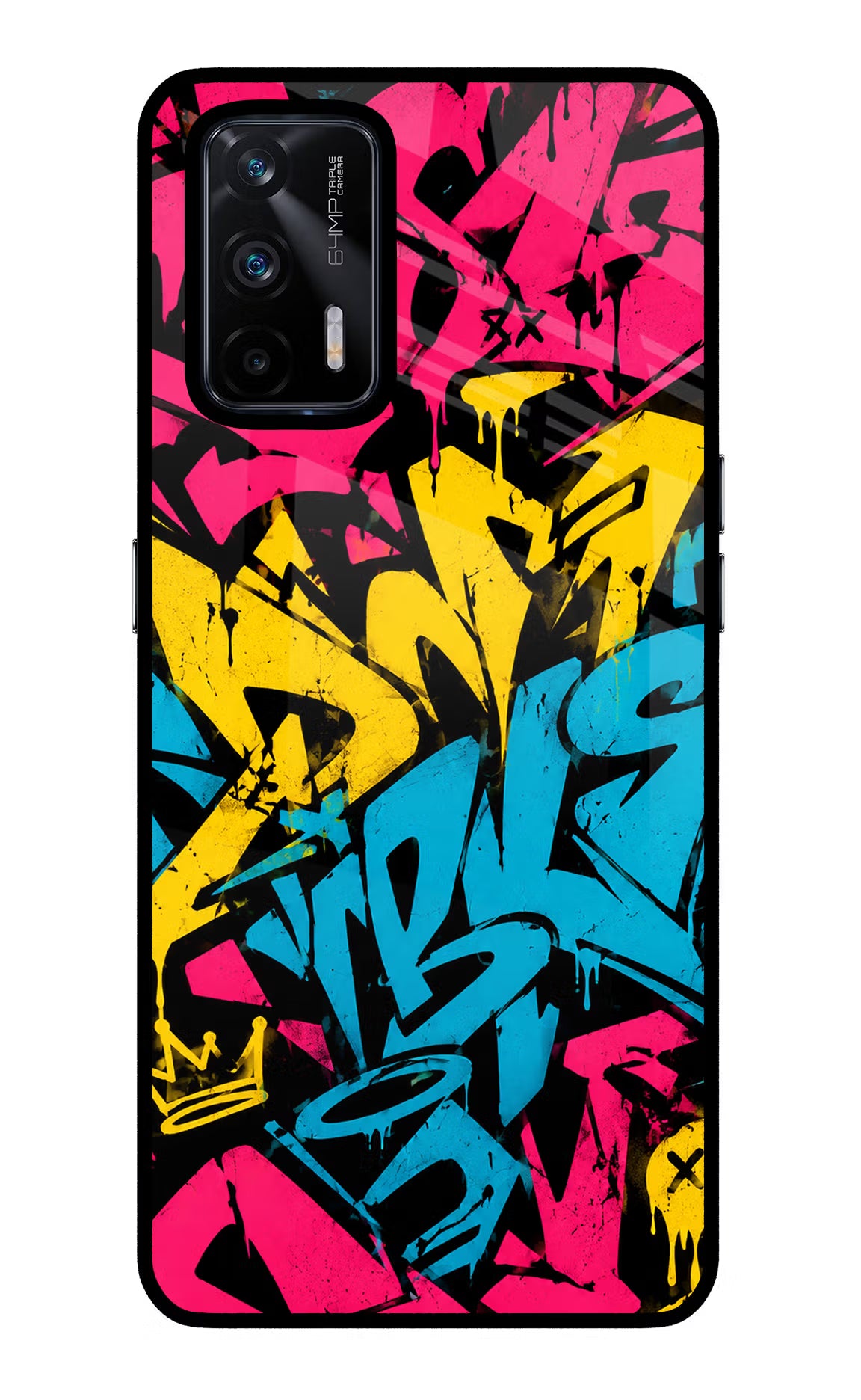 Graffiti Vibe Realme X7 Max Glass Case