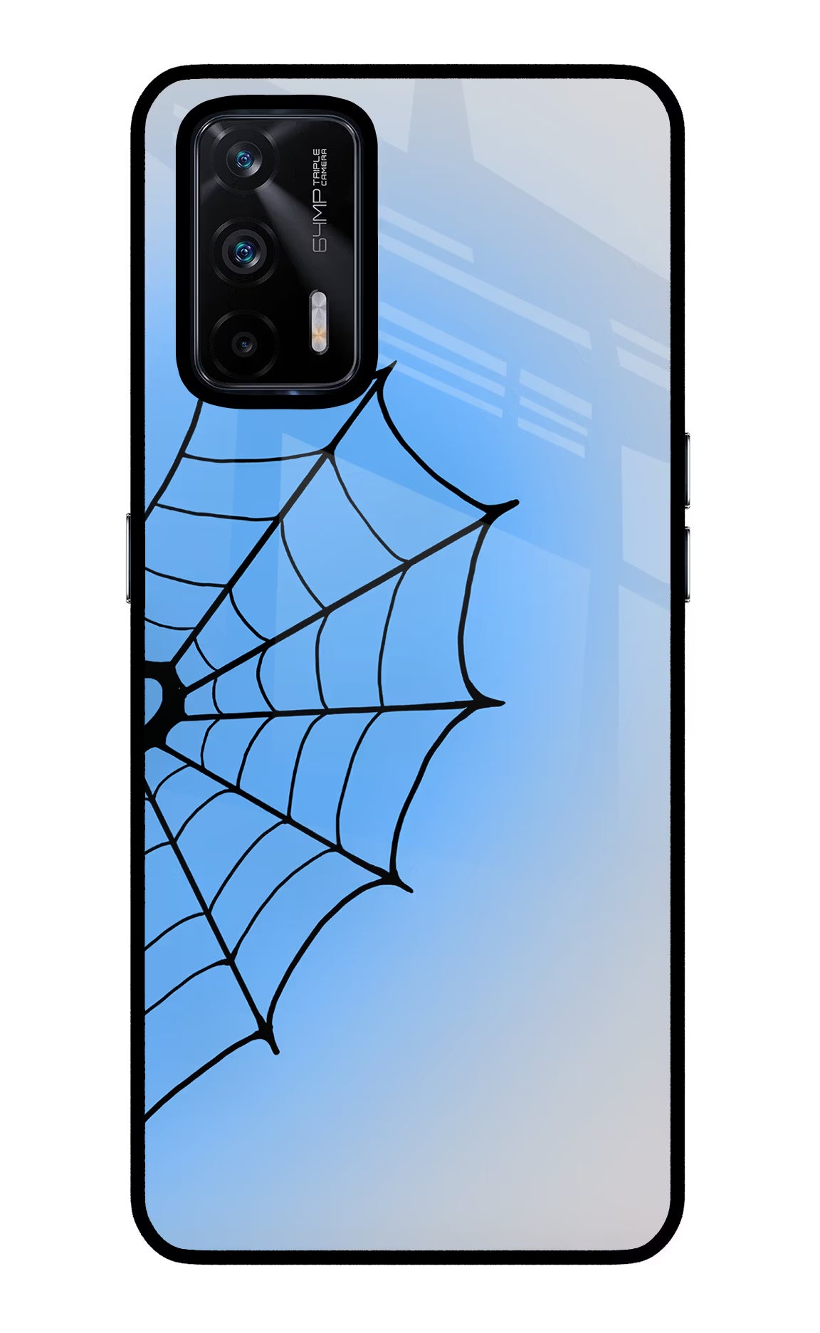 Blue Web Realme X7 Max Glass Case