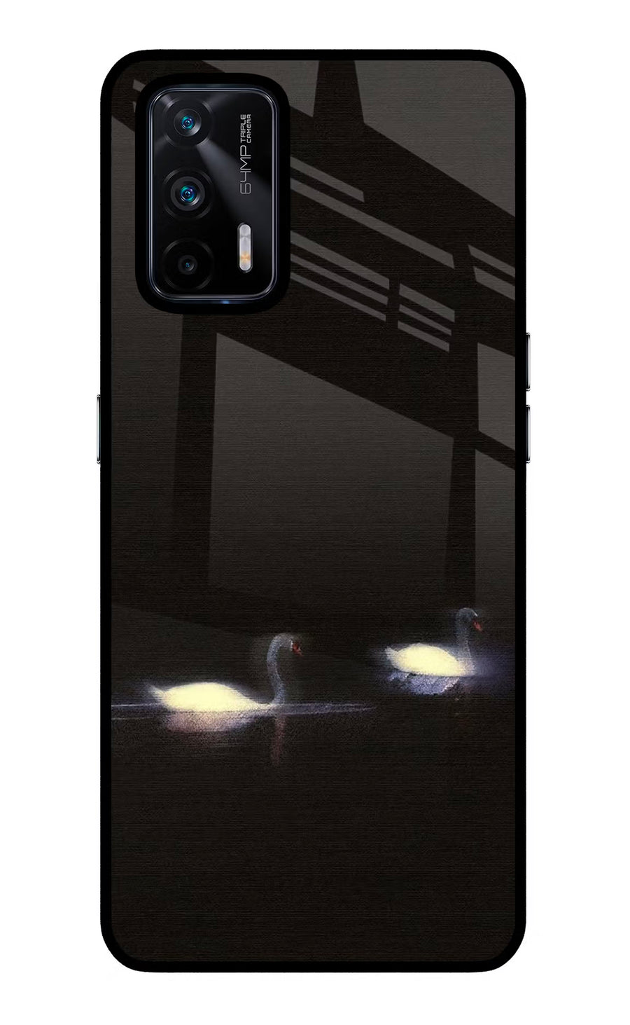 Silent Swans Realme X7 Max Back Cover, Glass case