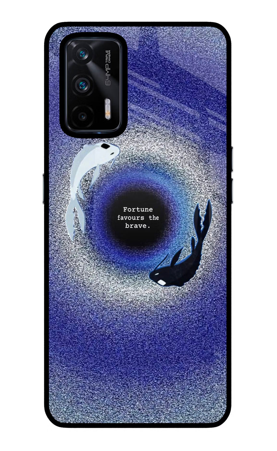 Dark Koi Realme X7 Max Back Cover, Glass case