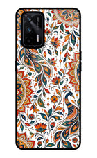 White Mayura Realme X7 Max Glass Case