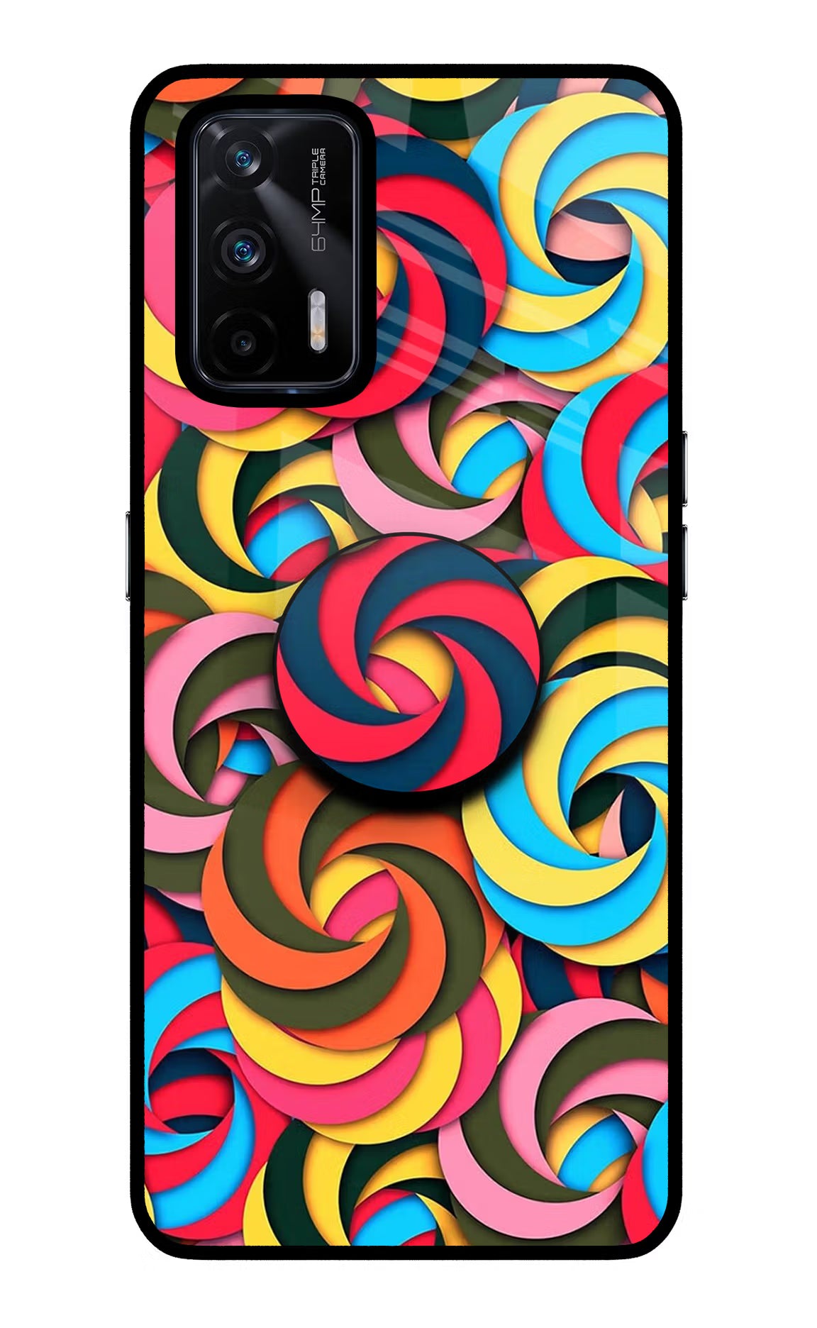 Spiral Pattern Realme X7 Max Pop Case by Casekaro