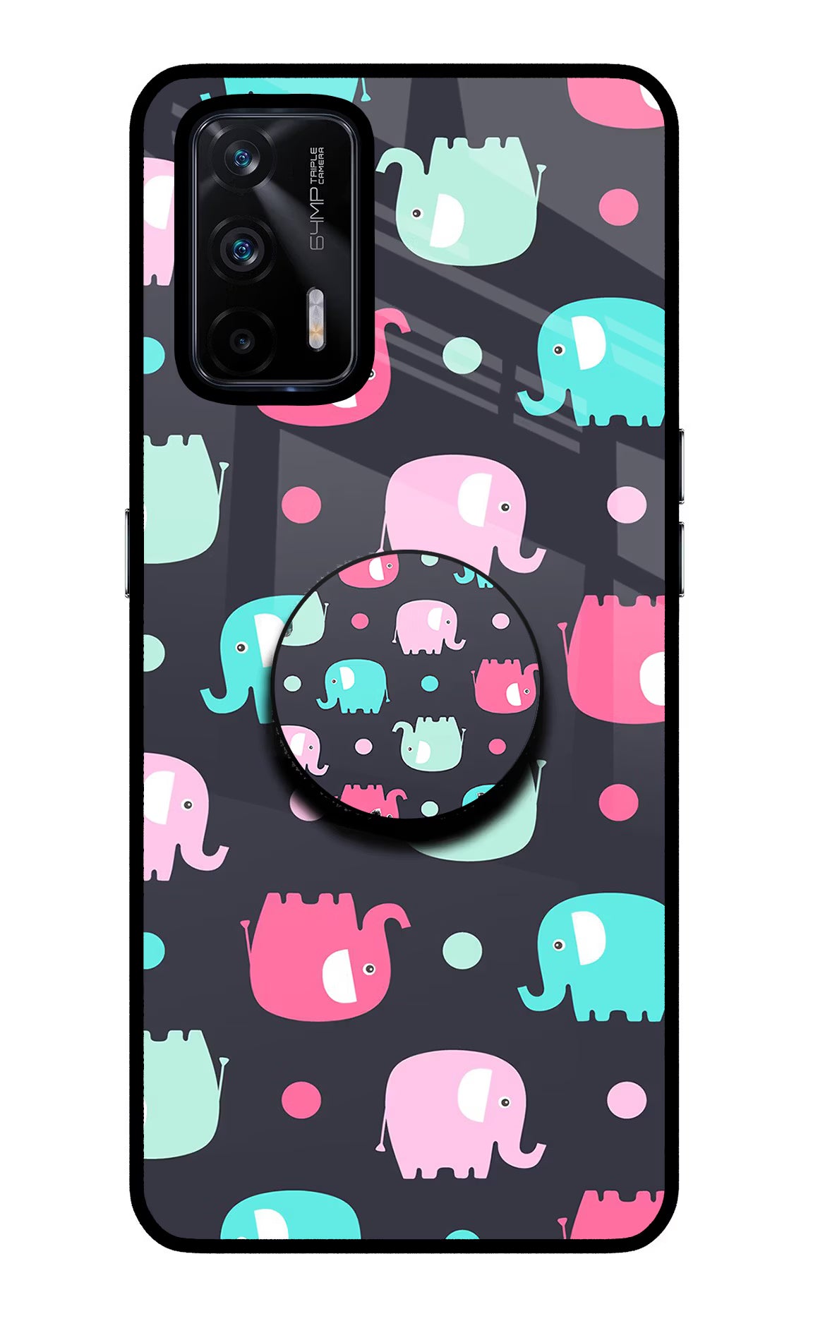 Baby Elephants Realme X7 Max Pop Case by Casekaro