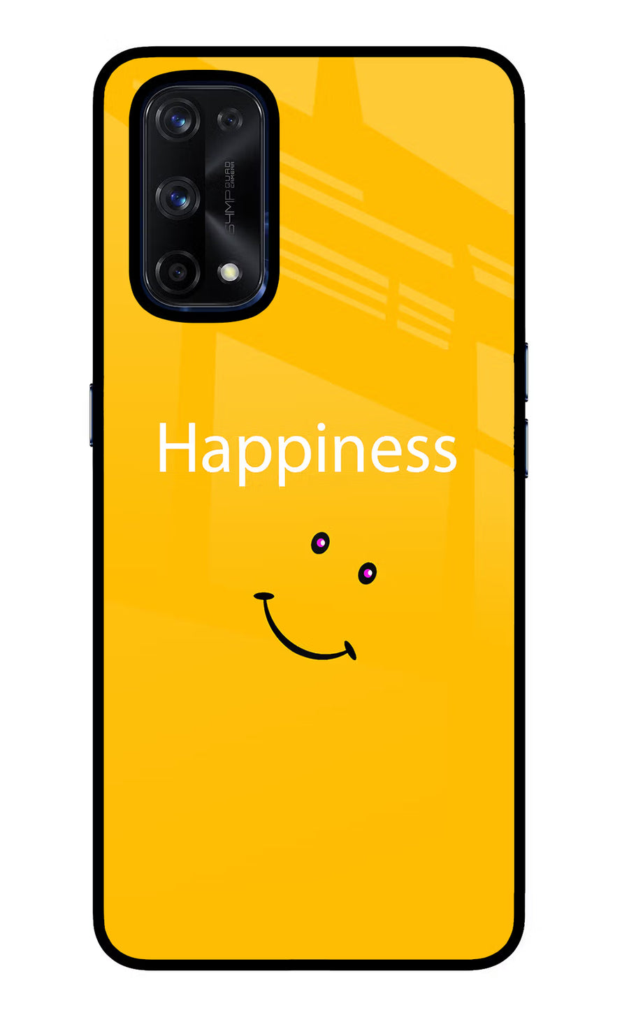 Happiness With Smiley Realme X7 Pro Back Cover, Glass case