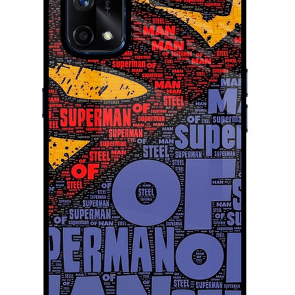 Superman Realme X7 Pro Glass Case Back Cover by Casekaro