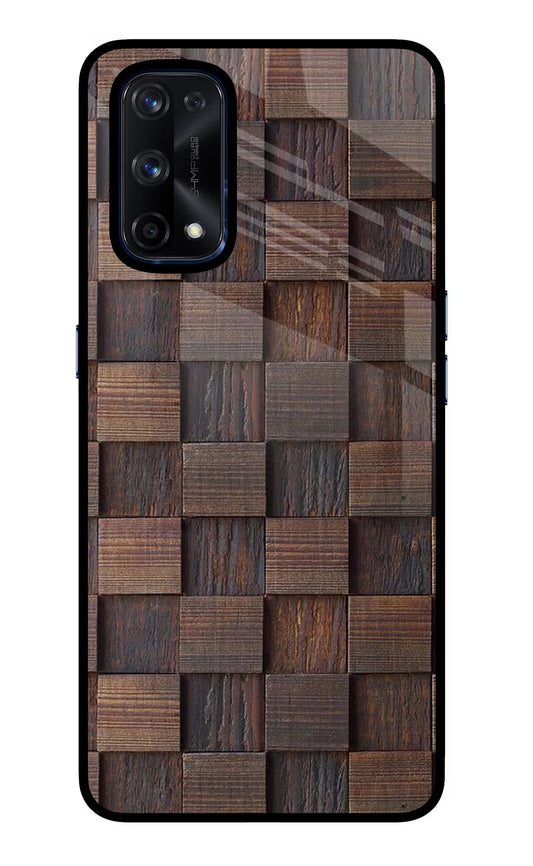 Wooden Cube Design Realme X7 Pro Glass Case