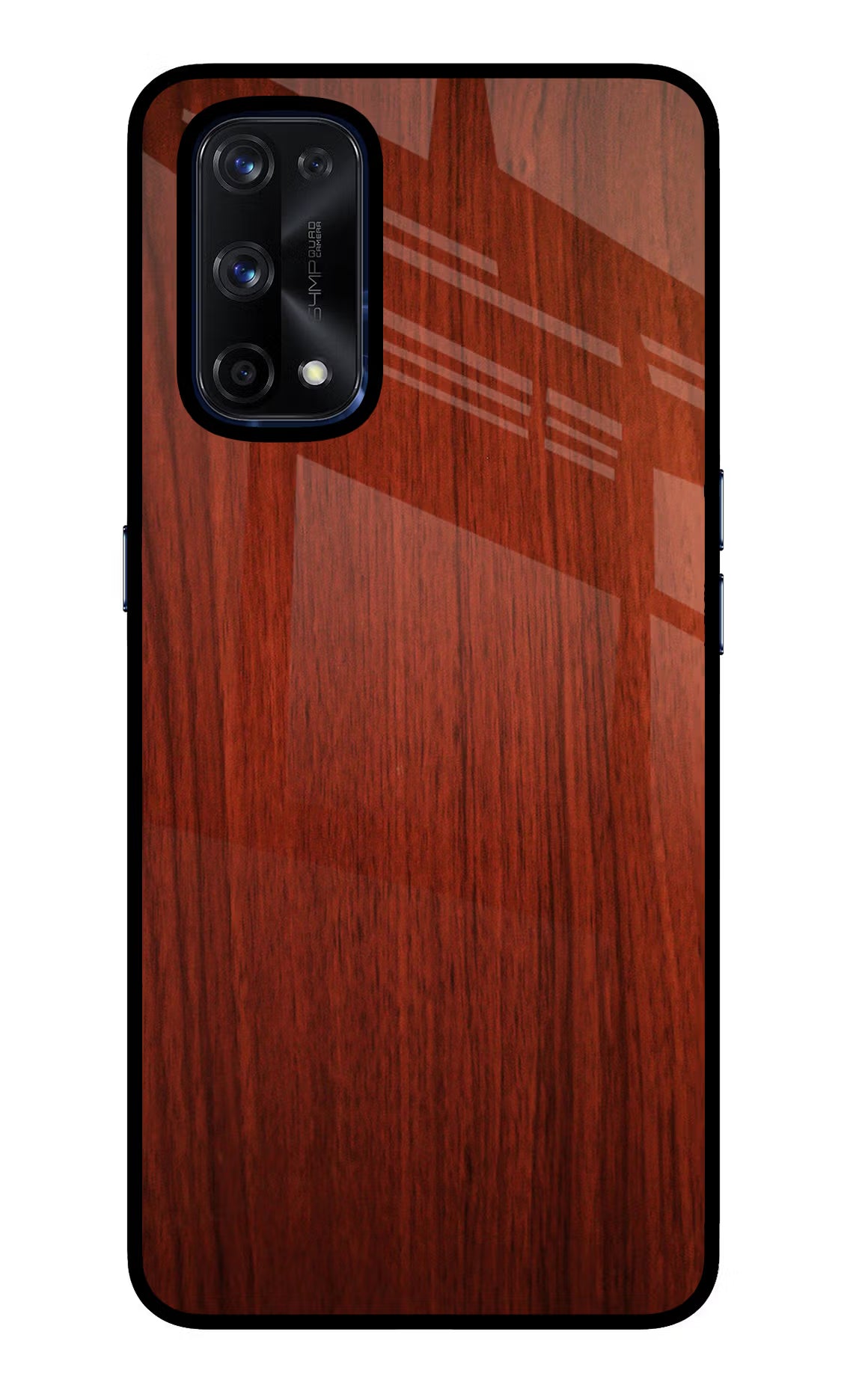 Wooden Plain Pattern Realme X7 Pro Glass Case Back Cover by Casekaro