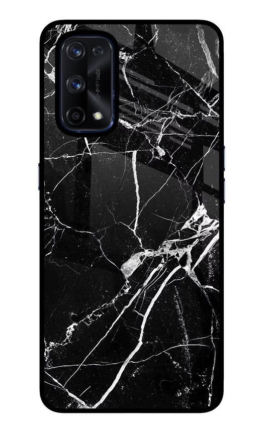Black Marble Pattern Realme X7 Pro Glass Case