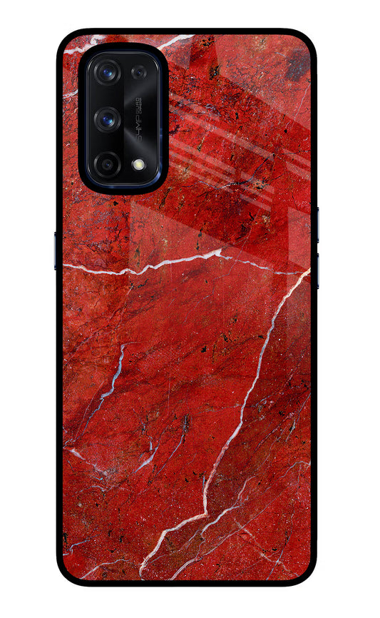 Red Marble Design Realme X7 Pro Glass Case