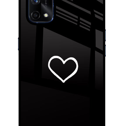 Heart Realme X7 Pro Glass Case Back Cover by Casekaro