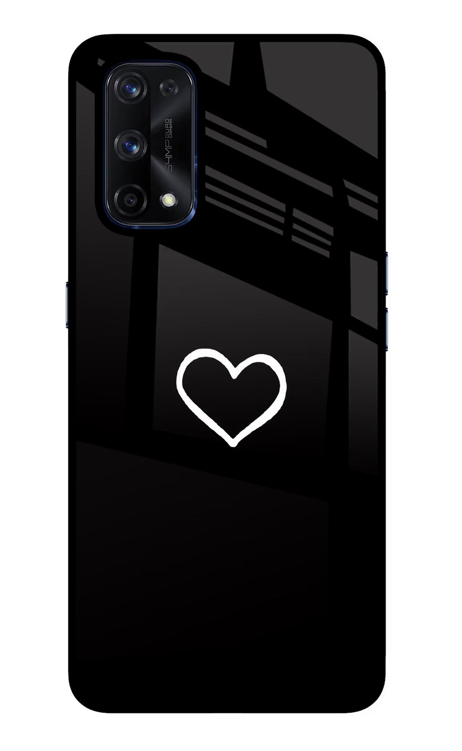 Heart Realme X7 Pro Back Cover, Glass case