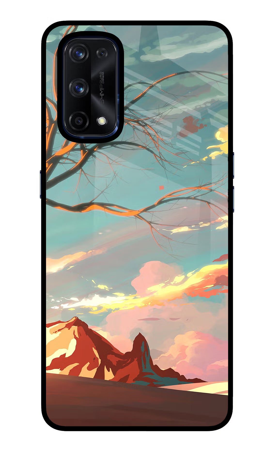 Scenery Realme X7 Pro Glass Case Back Cover by Casekaro