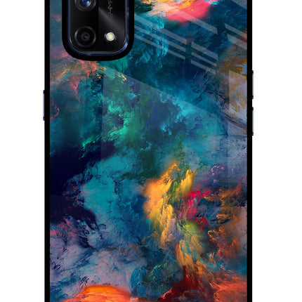 Artwork Paint Realme X7 Pro Glass Case Back Cover by Casekaro
