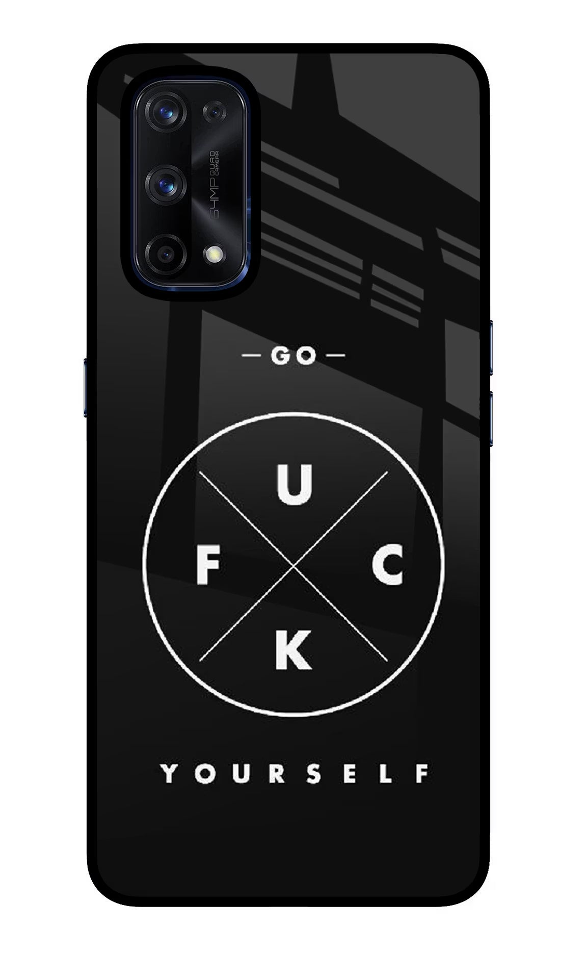 Go Fuck Yourself Realme X7 Pro Glass Case Back Cover by Casekaro