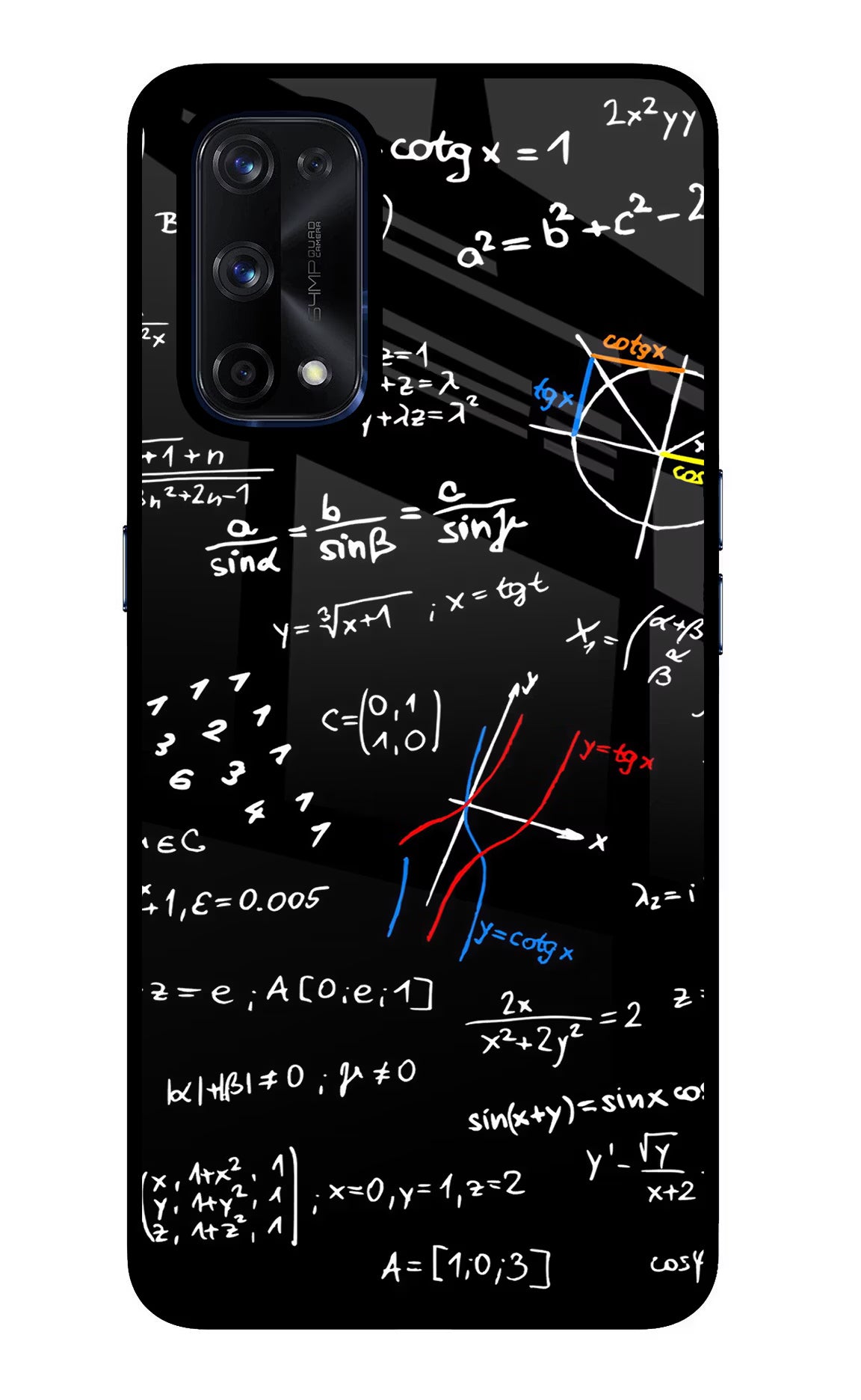 Mathematics Formula Realme X7 Pro Glass Case Back Cover by Casekaro