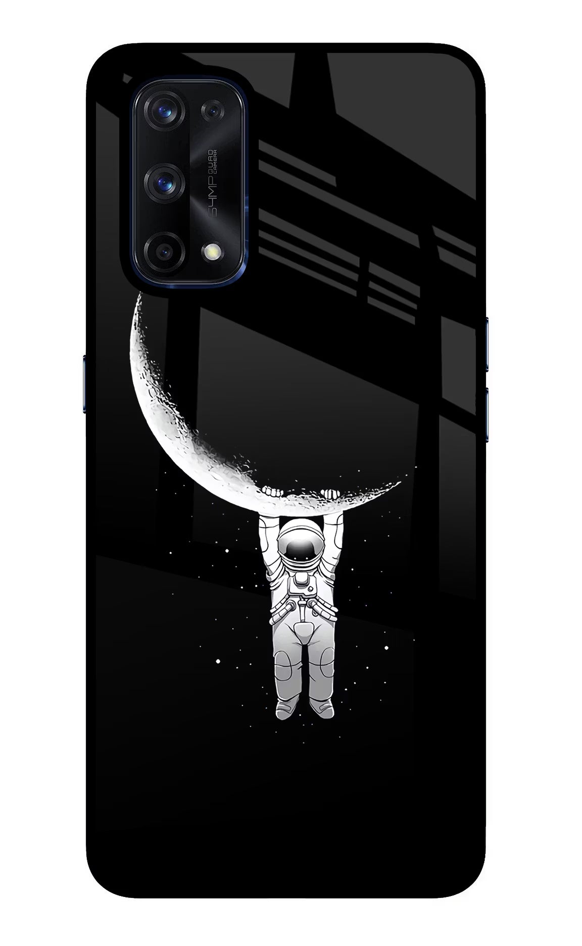 Moon Space Realme X7 Pro Glass Case Back Cover by Casekaro