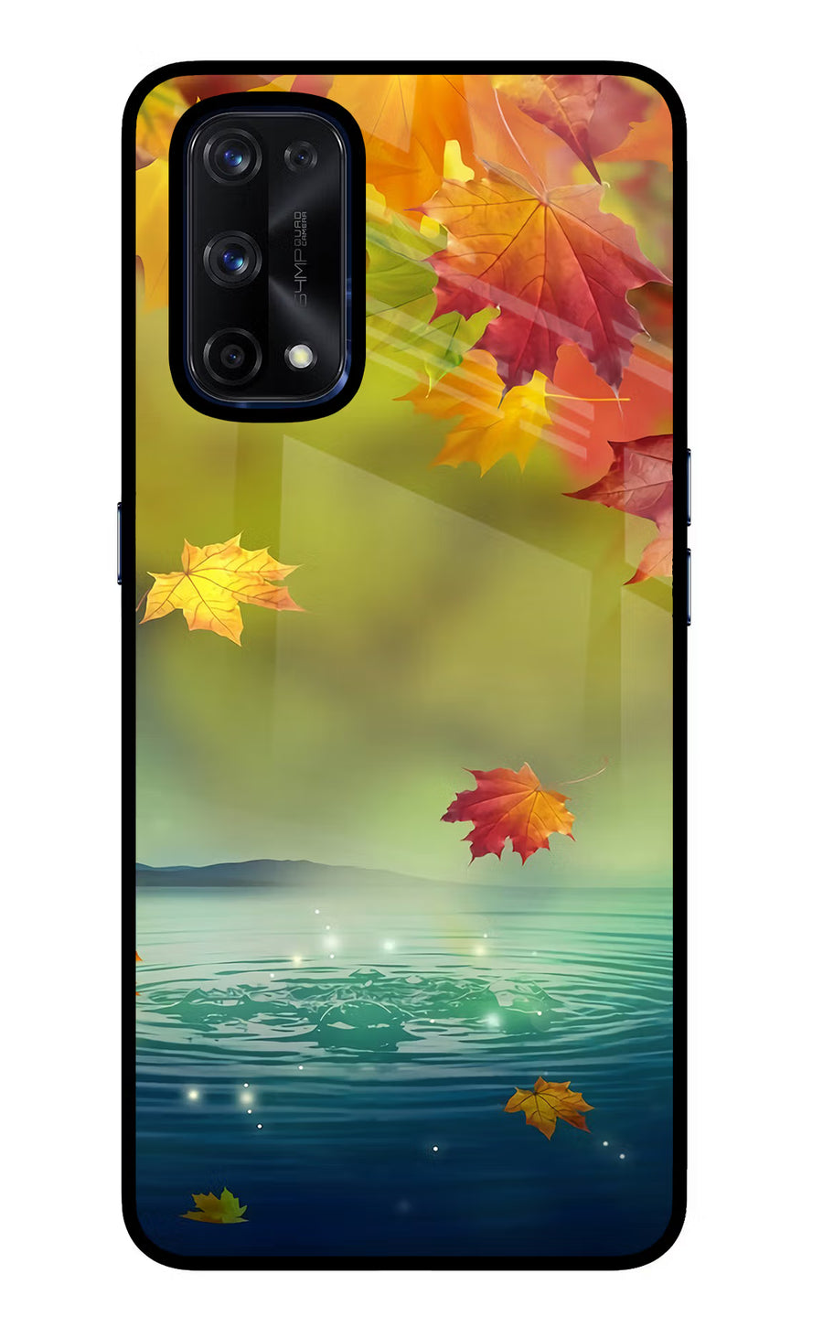 Flowers Realme X7 Pro Back Cover, Glass case