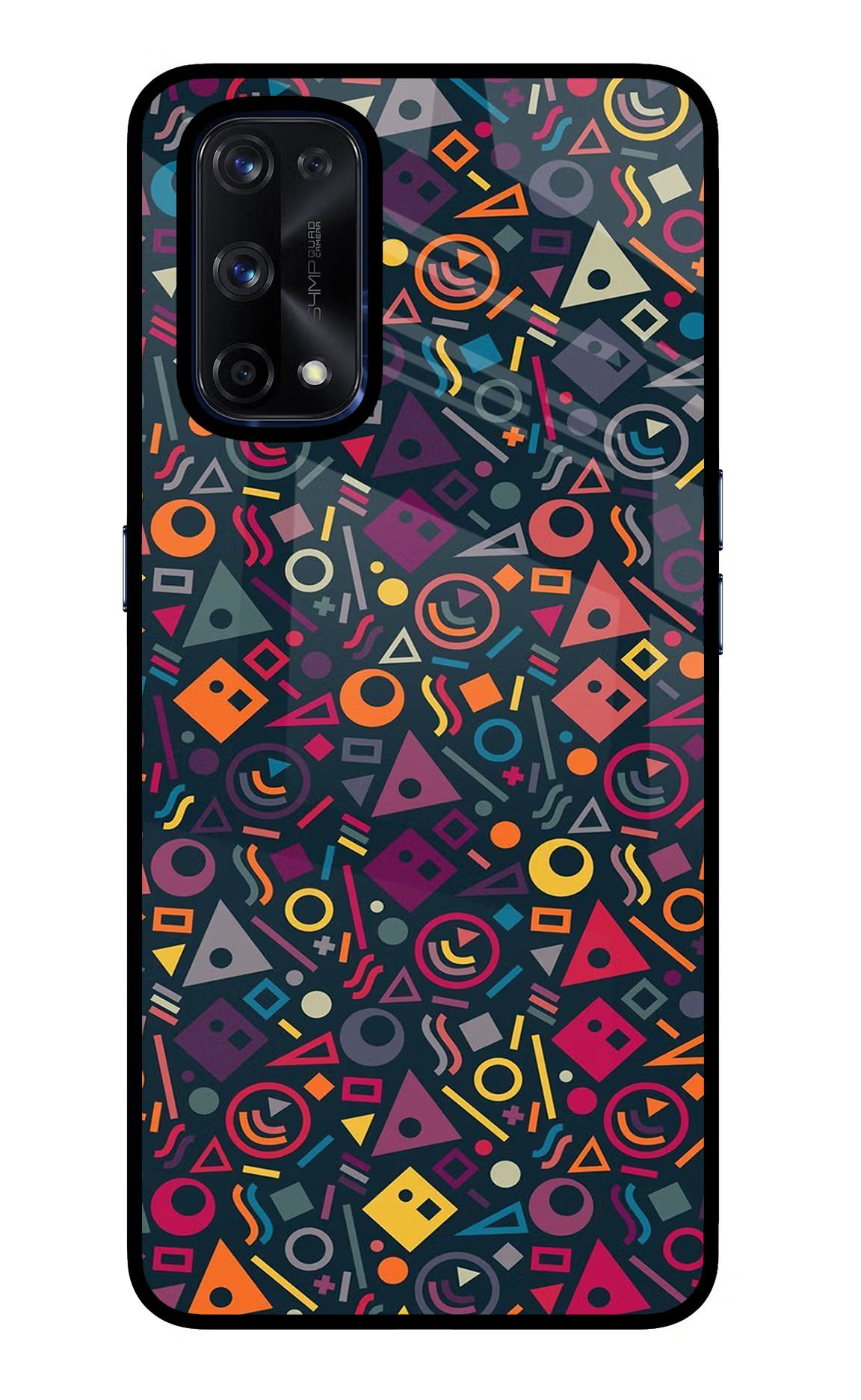 Geometric Abstract Realme X7 Pro Glass Case Back Cover by Casekaro