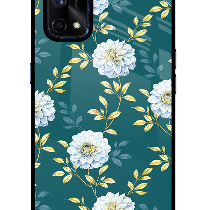 Flowers Realme X7 Pro Glass Case Back Cover by Casekaro