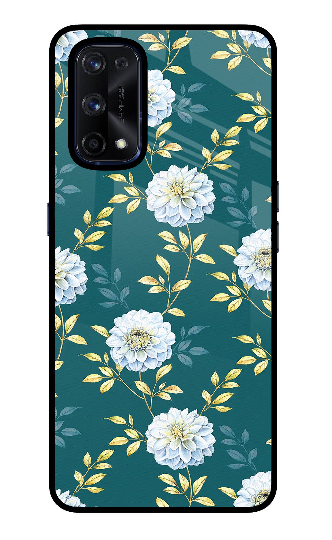 Flowers Realme X7 Pro Glass Case