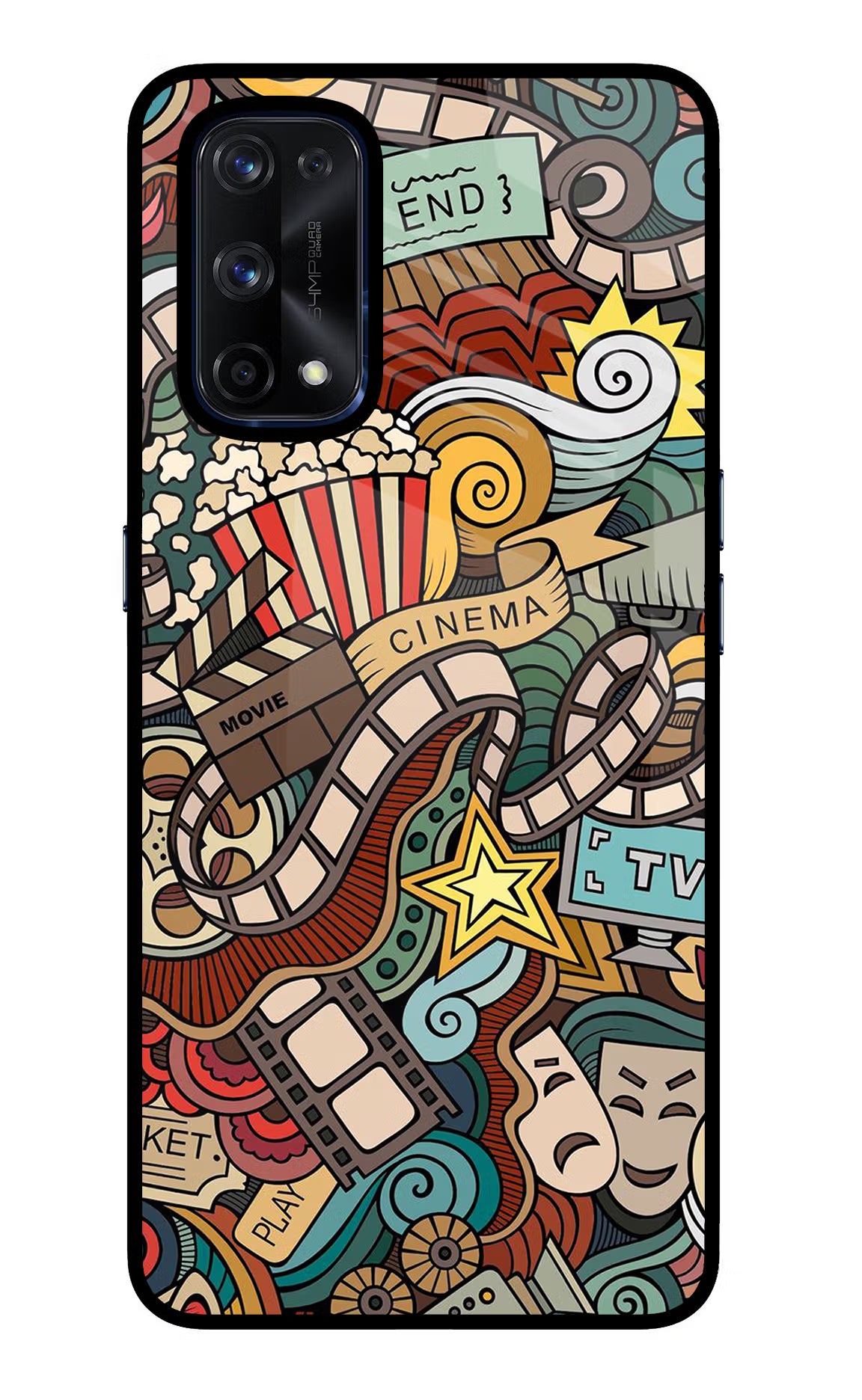 Cinema Abstract Realme X7 Pro Glass Case