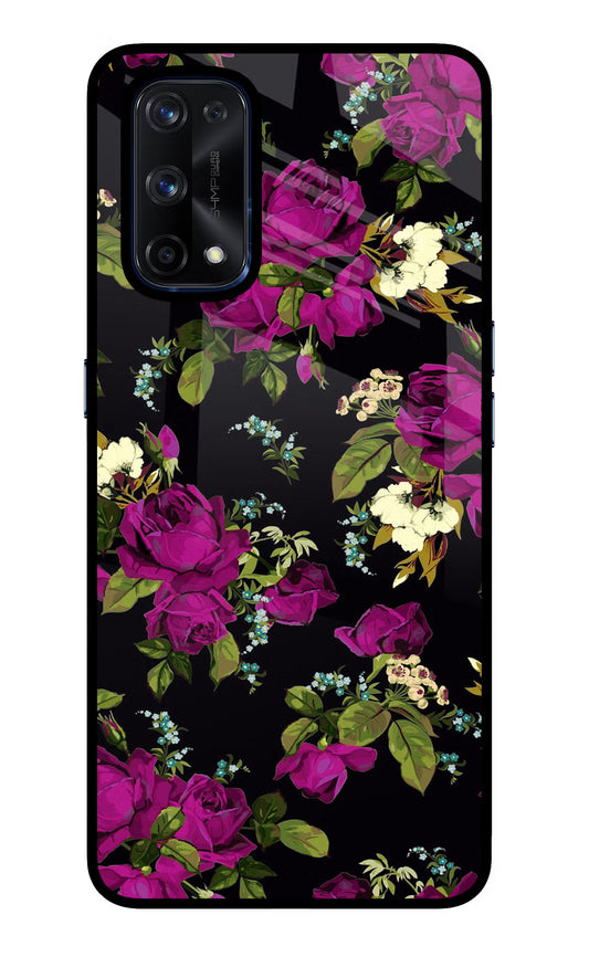 Flowers Realme X7 Pro Glass Case