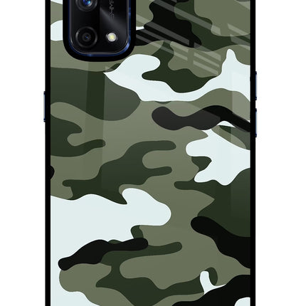 Camouflage Realme X7 Pro Glass Case Back Cover by Casekaro