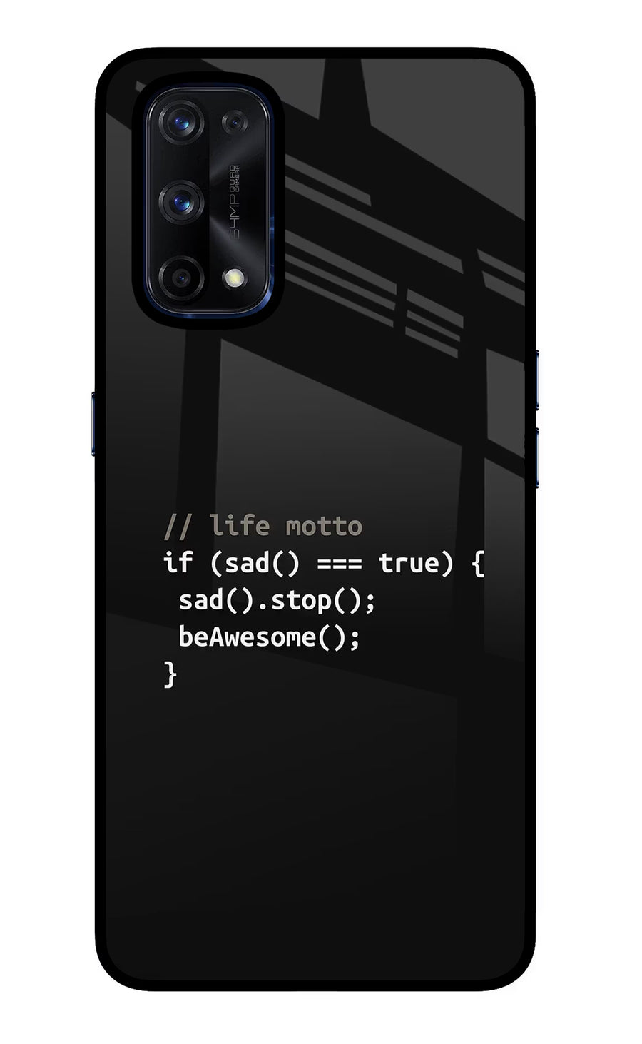 Life Motto Code Realme X7 Pro Back Cover, Glass case