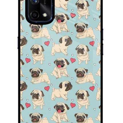 Pug Dog Realme X7 Pro Glass Case Back Cover by Casekaro