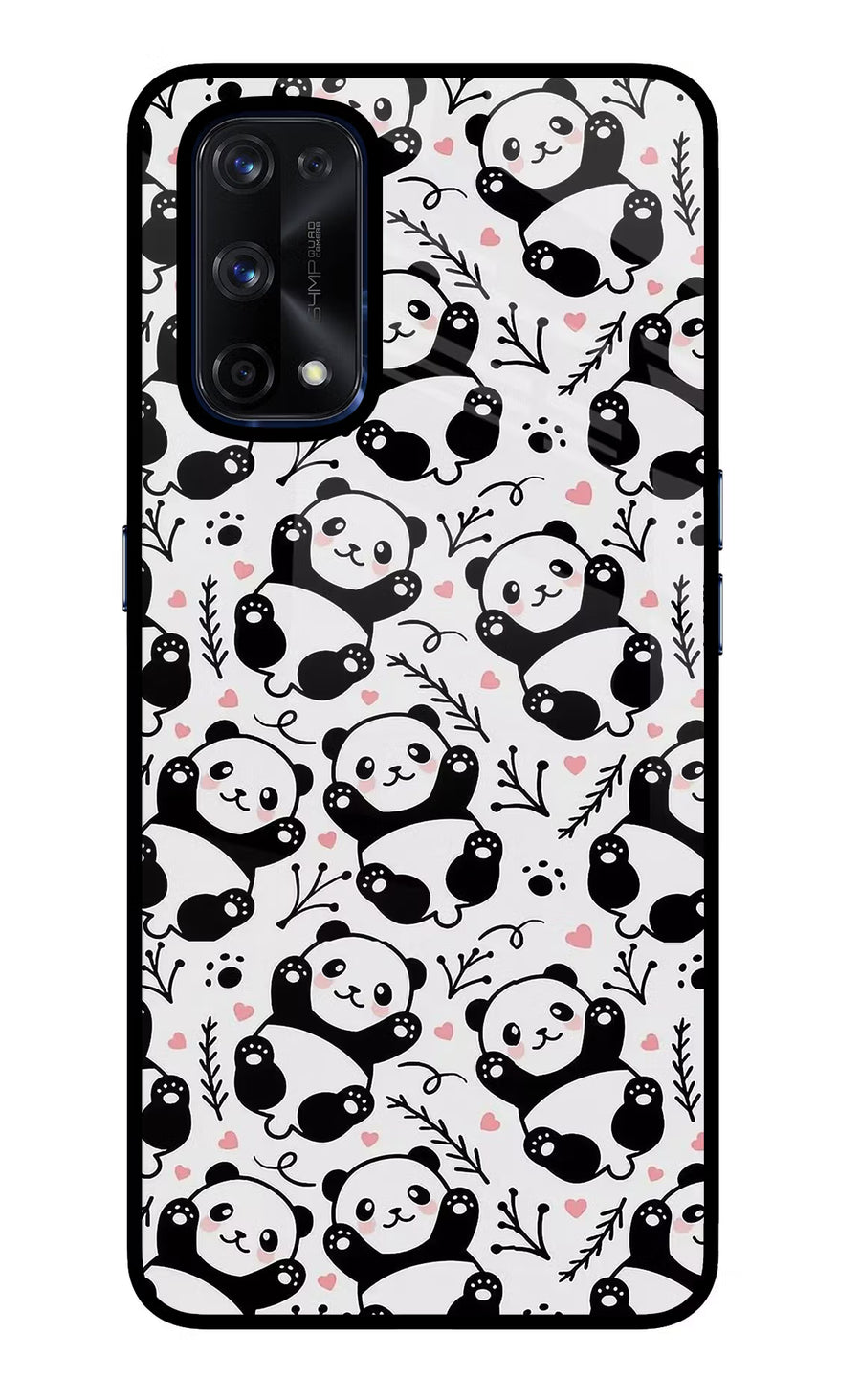 Cute Panda Realme X7 Pro Back Cover, Glass case