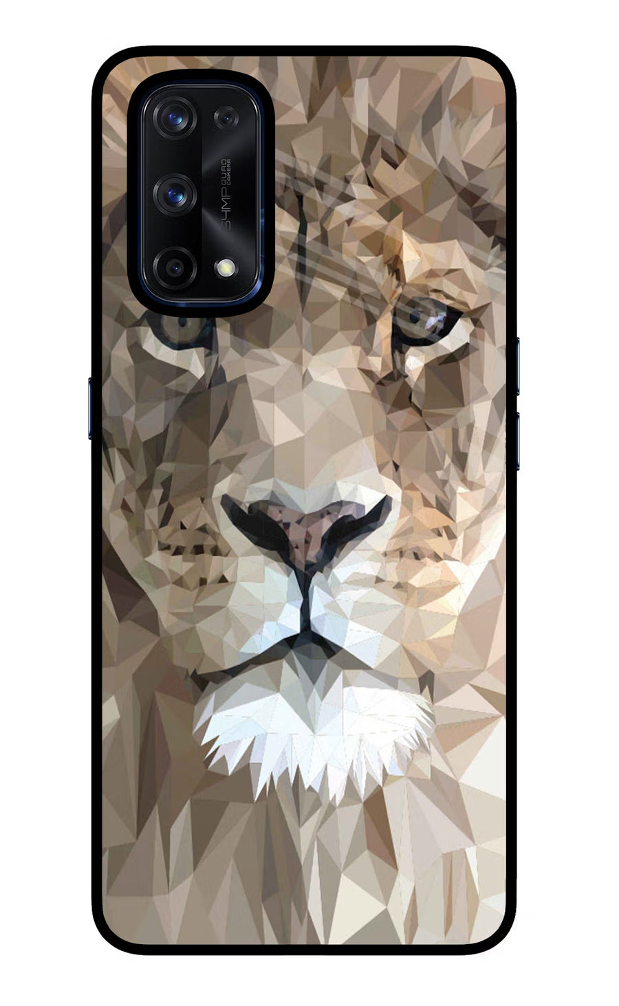 Lion Art Realme X7 Pro Back Cover, Glass case