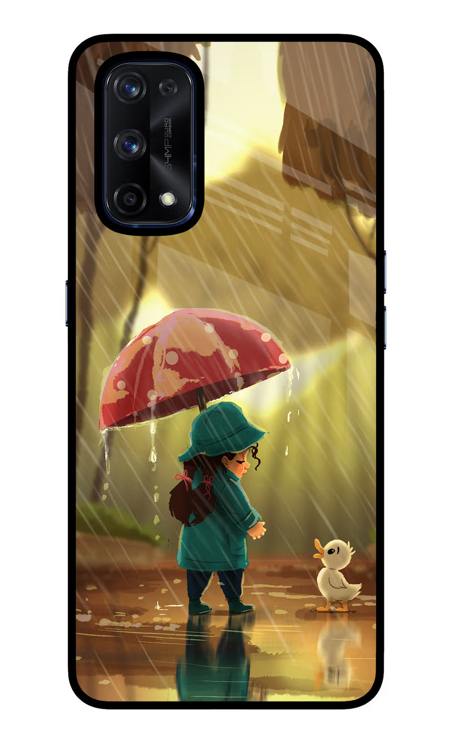 Rainy Day Realme X7 Pro Back Cover, Glass case