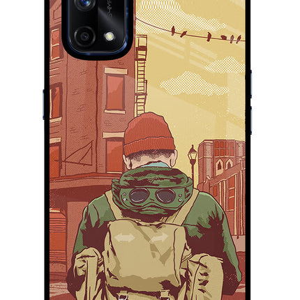 Adventurous Realme X7 Pro Glass Case Back Cover by Casekaro
