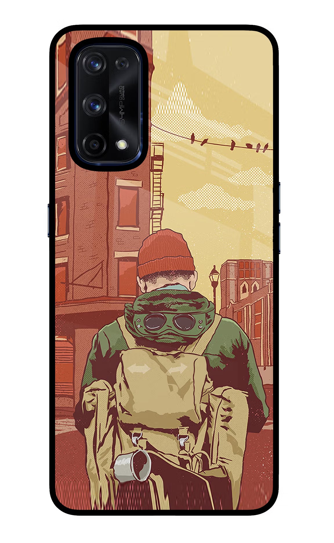Adventurous Realme X7 Pro Glass Case Back Cover by Casekaro